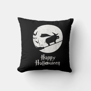 Coussin Drôle Halloween Costume sorcière Hippo Lover cadea