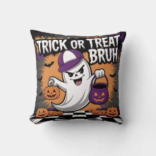 Coussin Drôle Halloween fantôme & Citrouilles