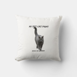 Coussin Drôle imprimé chat blanc pillow