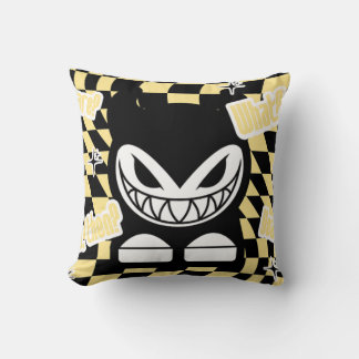 Coussin Drôle inspiré de Labubou Jaune 
