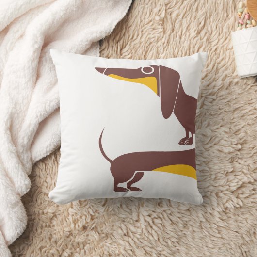 Coussin Drôle mignon dachshund pour parent chien long (Couverture)