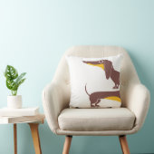 Coussin Drôle mignon dachshund pour parent chien long (Chaise)