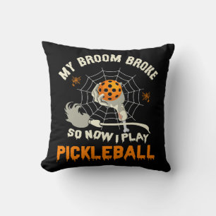 Coussin Drôle Mon balai est cassé alors maintenant je joue