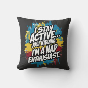 Coussin Drôle Nap citation