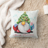 Coussin Drôle Noël Jeu d'Oreiller Gnome avec cadeaux (Couverture)