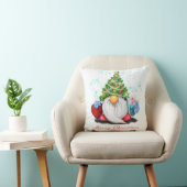 Coussin Drôle Noël Jeu d'Oreiller Gnome avec cadeaux (Chaise)