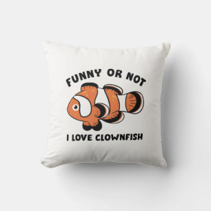 Coussin Drôle Ou Pas J'Aime Les Poissons-Clowns