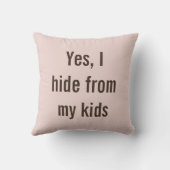 Coussin Drôle Oui je me cache des enfants Maman Baby Showe (Verso)