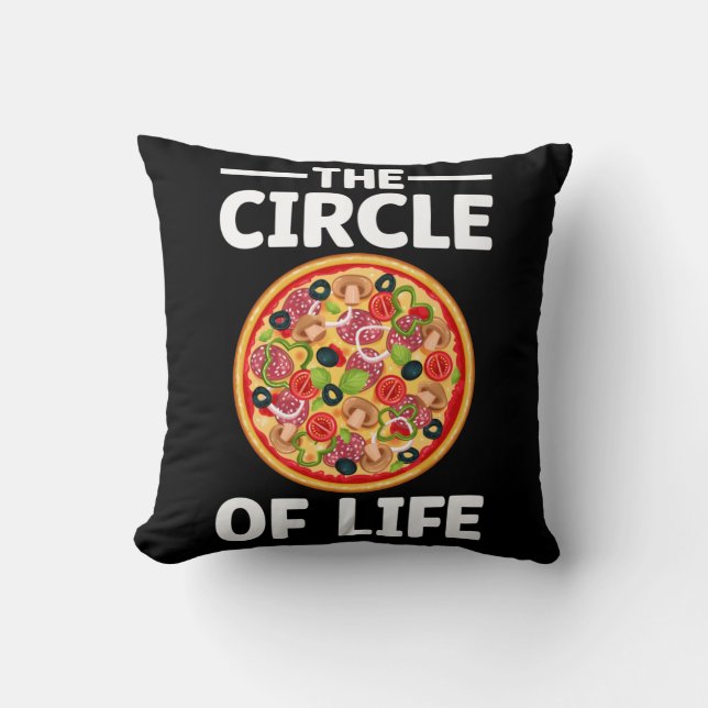 Coussin Drôle Pizza Wisdoms Pizza Foodie (Recto)