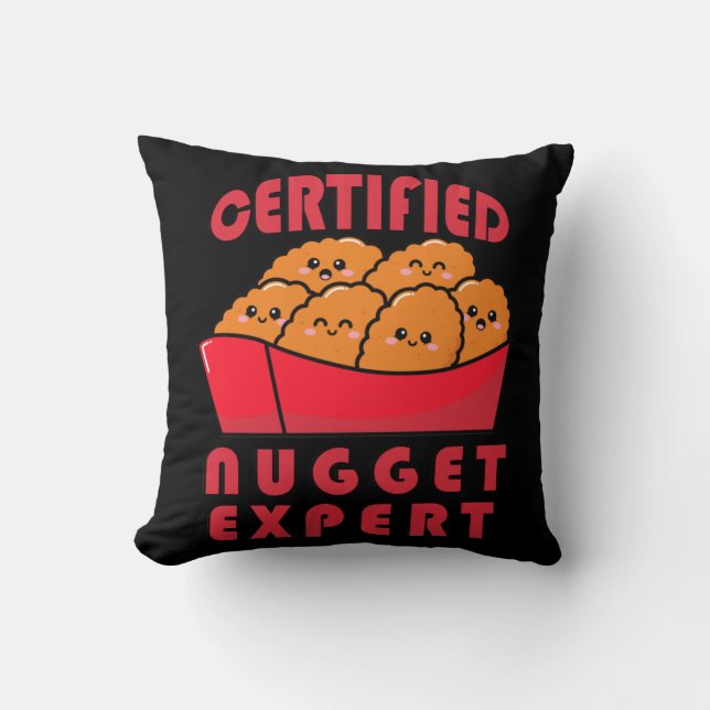 Coussin Drôle Poulet Nugget Expert Nug Life (Recto)