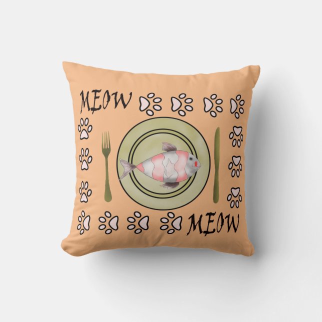 coussin drôle pour amoureux de les chats (Recto)