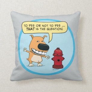 Coussin Drôle pour faire pipi ou pour ne pas faire pipi
