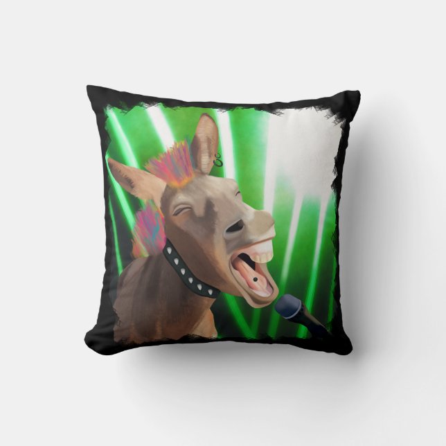 Coussin Drôle Rockstar Donkey (Recto)