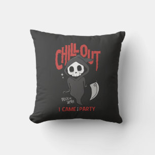 Coussin Drôle Sarcastique Grim Reaper Halloween Party