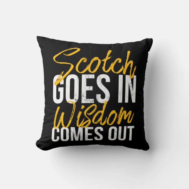 Coussin Drôle Scottish Whiskey Scotch Drinker Desig (Recto)