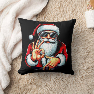 Coussin Drôle Six Sept 6 7 Mème Santa Noël