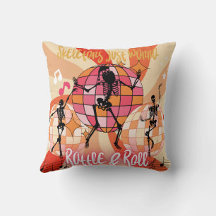 Coussin Drôle Skeletons d'Halloween juste Wanna Rattle&Rol
