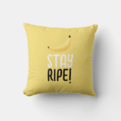 Coussin Drôles de faveurs de fête à la banane rétro éditab (Recto)