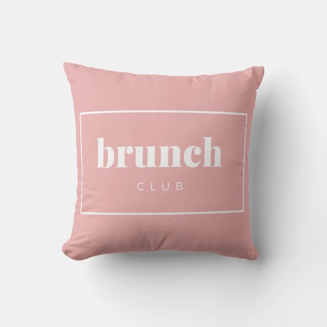 Coussin du club de brunch décoratif (Recto)