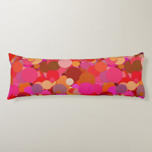 coussin du corps de confetti de point rouge