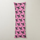 Coussin du corps de dinosaure rose (Dos (Vertical))