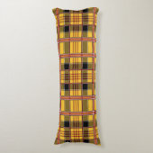 coussin du corps plaid jaune (Devant (Vertical))