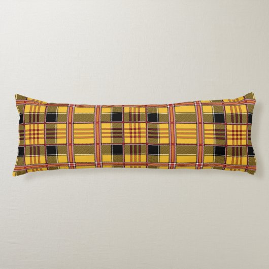 coussin du corps plaid jaune (Devant)