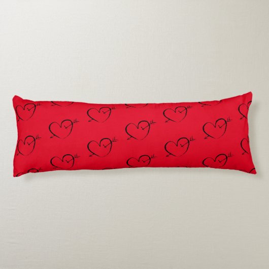 Coussin du corps rouge du coeur (Dos)