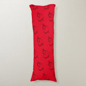 Coussin du corps rouge du coeur (Devant (Vertical))