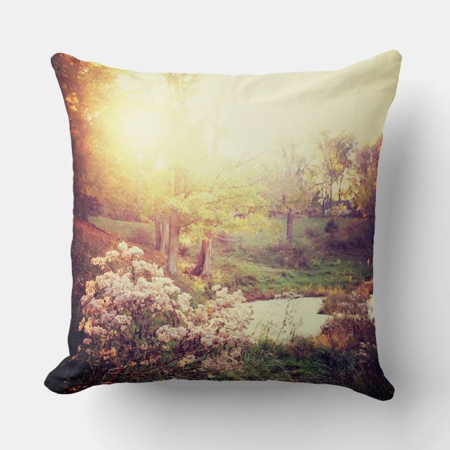 Coussin du coucher du soleil d'automne (Recto)