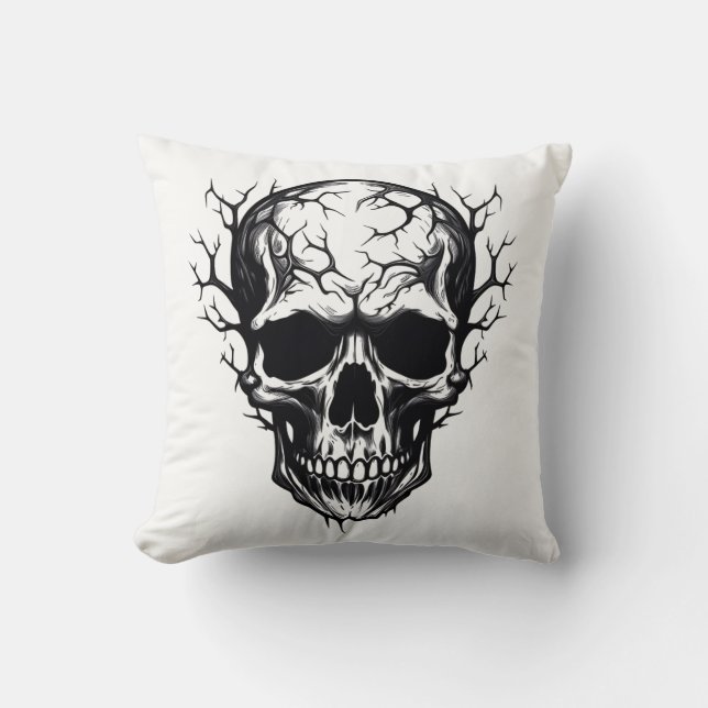 Coussin du crâne d'Halloween (Recto)