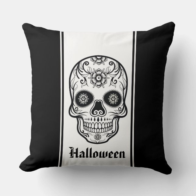 Coussin du crâne d'Halloween (Recto)