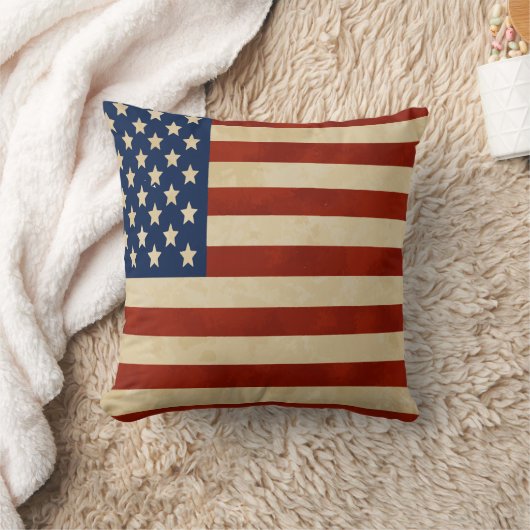 Coussin du drapeau américain vintage (Couverture)