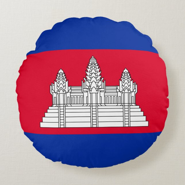 Coussin du drapeau du Cambodge patriotique (Devant)