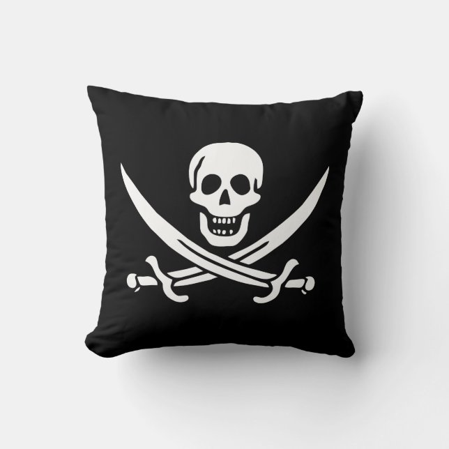 Coussin du drapeau du pirate Calico Jack Rackham 1 (Recto)
