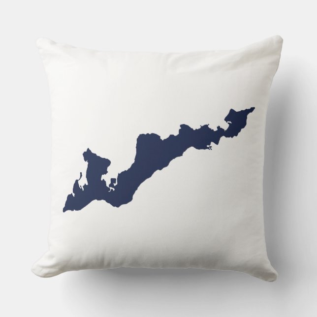 Coussin du logo de l'île aux pêcheurs classiques - (Recto)