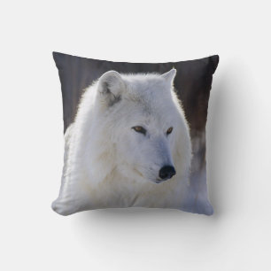Coussin du loup blanc arctique