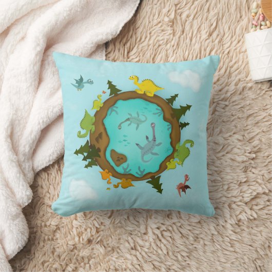 Coussin du monde de Cute Dino (Couverture)