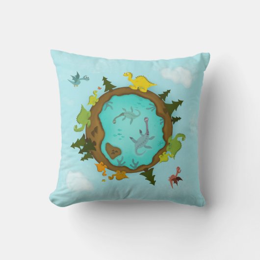 Coussin du monde de Cute Dino (Recto)