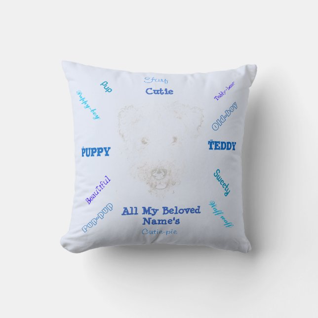 Coussin du nom du chien (Recto)