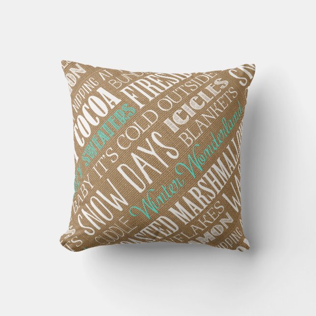 Coussin du pays des merveilles d'hiver de (Recto)