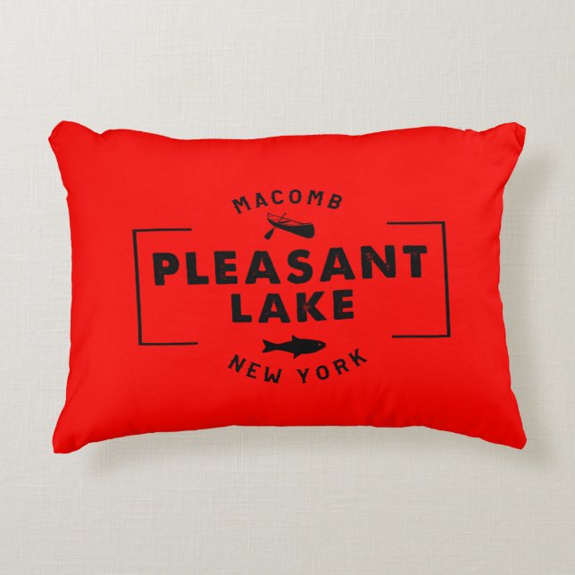 Coussin du polyester balayé par lac agréable 16x12 (Devant)
