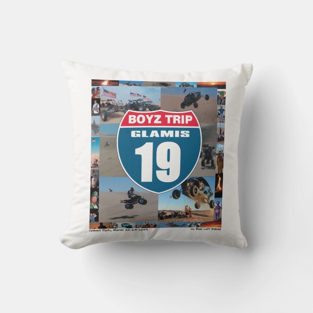 Coussin du voyage 2019 de Boyz (Recto)