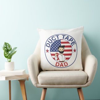 Coussin Duct Tape Dad - Throw Pillow (Square)