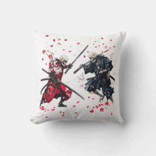 Coussin Duel de samouraï crâne