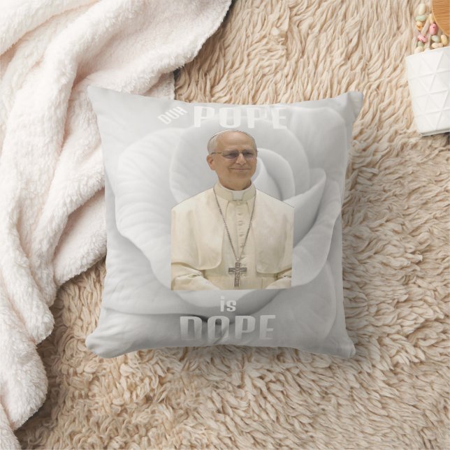 Coussin Duh Pope is Dope Throw Pillow (Couverture)