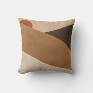 Coussin Dunes de désert stratifiées sous un soleil de terr
