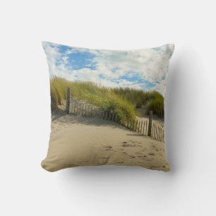 Coussin Dunes de sable avec clôture en bois
