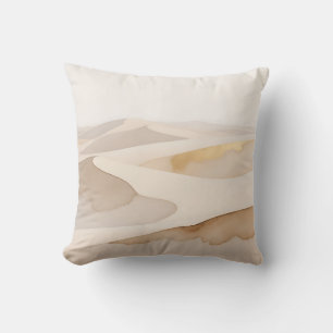 Coussin Dunes Dorées Sérénité Abstraite