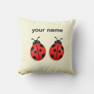 Coussin 🐞 Duo de coccinelles ensoleillées pour une décora